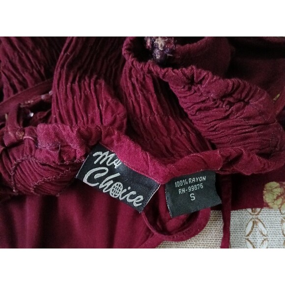 My Choice Women's Maxi Dress Size Small Beachy Boho Side Slits Tube Top Dress - Picture 11 of 12